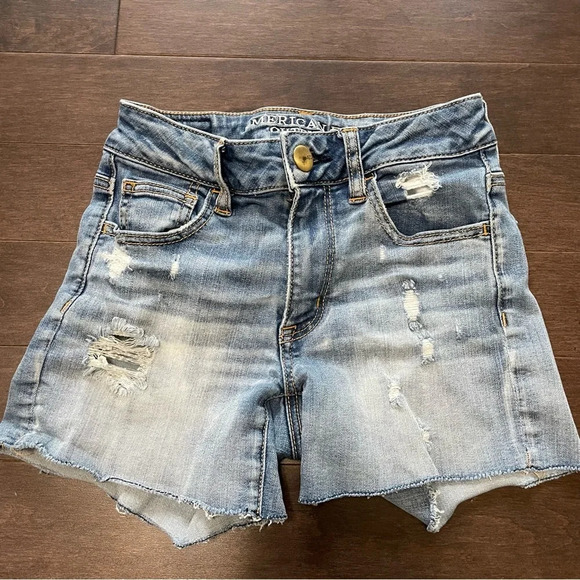 American  Eagle Outfitters - Super Stretch Women’s 00 Denim Jean Shorts - Picture 1 of 8